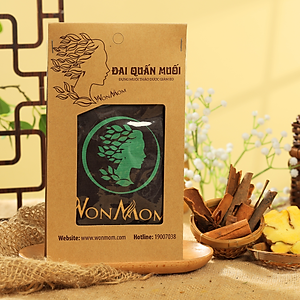 Đai quấn muối vải cotton siêu bền, có dây kéo, dùng đựng muối quấn bụng Wonmom