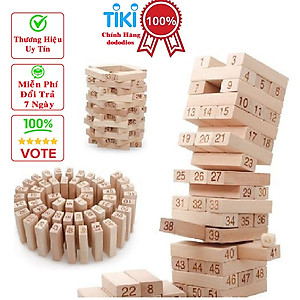 Đồ Chơi Rút Gỗ Trẻ Em - 2 Cỡ (Lớn và Nhỏ) - 54 Thanh Rút Gỗ Kèm 4 Con Súc Sắc Cho Bé – Bộ Đồ Chơi Rút Gỗ Cao Cấp Chính Hãng dododios