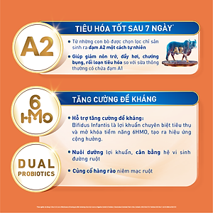 Sữa bột NAN INFINIPRO A2 3 với công thức đầu tiên chứa đạm A2, 6HMO & Lợi khuẩn kép nhập khẩu Thụy Sĩ - Hộp 800g (2 - 6 tuổi)