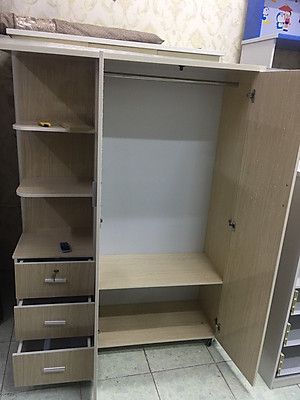 Tủ nhựa Đài Loan 2 cánh kèm kệ trang trí 1m85x1m25