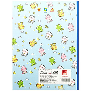 Vở Class Animals - 4 Ly Ngang 200 Trang 70gsm - Hồng Hà 0442 (Mẫu Màu Giao Ngẫu Nhiên)