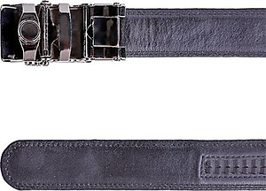 Thắt lưng nam da bò Huy Hoàng răng cưa màu đen HT4132