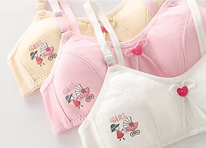 Áo lót bé gái, áo lót học sinh giai đoạn phát triển cài sau 2 móc 7405