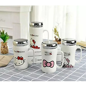 Ly Sứ Uống Nước Giữ Nhiệt Có Nắp Tráng Gương Cao Cấp, Cốc Giữ Nhiệt Họa Tiết Đáng Yêu Cho Bé - Chính hãng MINIIN (Giao mẫu ngẫu nhiên)