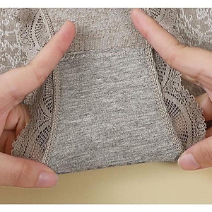 Combo 5 Chiếc Quần Lót Nữ Cạp Cao Cotton Kháng Khuẩn Phối Ren Nâng Mông Tôn Dáng - Quần Chip Nữ Không Đường Viền