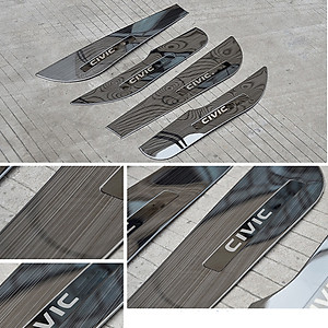 Bộ ốp Titan chống trầy xước Tapli, Táp li dành cho xe Honda Civic 2016-2019