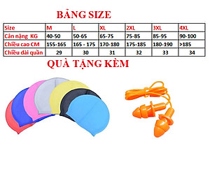 Quần bơi nam Boxer YESURE SOC Chất liệu polyester Spandex cao cấp , chống thấm , nhanh khô form Fitness thời trang (Tặng kèm nón bơi + bịt tai silicon) - Hàng Chính Hãng