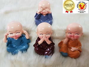 Bộ tượng 4 chú tiểu-tượng phật phong thủy,trang trí xe ô tô