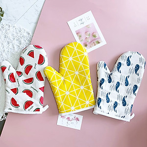 Găng tay chịu nhiệt nhấc nồi, nướng bánh, chống nóng dày dặn - HENRYSA ( giao mẫu ngẫu nhiên)