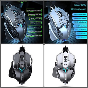 Chuột cơ gaming led RGB 12800DPI MK500 mechanical Gaming mouse E-Sport cho máy tính laptop hàng nhập khẩu