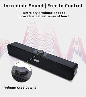 Loa máy tính Soundbar Colorfire CSP-5201 | Desktop speaker 3W x 2 | Nguồn USB , kết nối Jack 3.5 mm | Bảo hành 1 năm | Hàng Chính Hãng