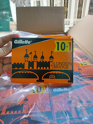 Vỉ 110 lưỡi lam Gillette London Bridge giá rẻ (Gồm 10 hộp nhỏ - mỗi hộp 11 lưỡi)