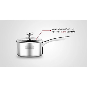 Quánh Inox nguyên khối Elmich baby EL-3848 size 14cm - Hàng chính hãng