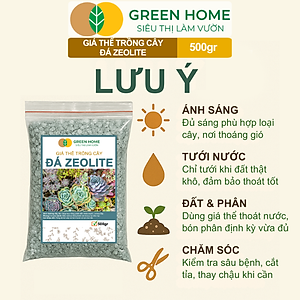 Đá Zeolite Greenhome, Bao 500GR, Giá Thể Trồng Bonsai, Xương Rồng, Đất Nền Hồ Thuỷ Sinh