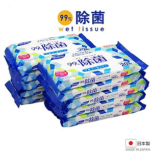 Khăn tắm tạo bọt Whip's (loại vừa bọt) + khăn ướt khử trùng 20 tờ (có cồn) - nội địa Nhật Bản