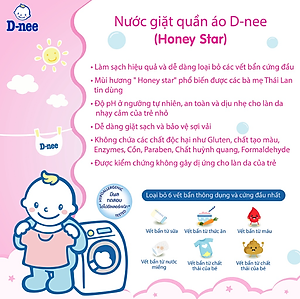 Nước Giặt Quần Áo Cho Bé D-nee - Chai 3000ml (Hồng)
