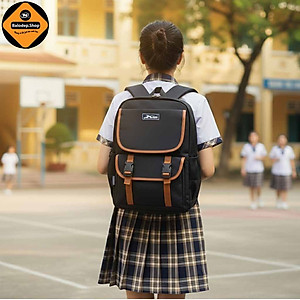 Balo Học Sinh Thời Trang Xbags Clever Màu Đen Cao Cấp, Siêu Nhẹ, Cá Tính, Đựng Được Laptop 14 Inch XB3105!