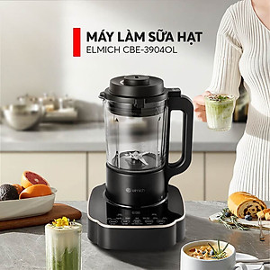 Máy làm sữa hạt Elmich CBE 3904 OL, công suất 800W, 7 chế độ nấu được thiết lập sẵn, lưỡi dao 3 tầng 8 cánh giúp xay nhuyễn - Hàng chính hãng
