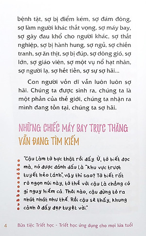 Sách Bữa Tiệc Triết Học - Triết Học Ứng Dụng Cho Mọi Lứa Tuổi - Dũng Cảm Và Sợ Hãi