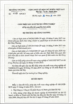 Rượu Nếp Mới HALICO nồng độ 30% HALICO chai 250ml không kèm hộp