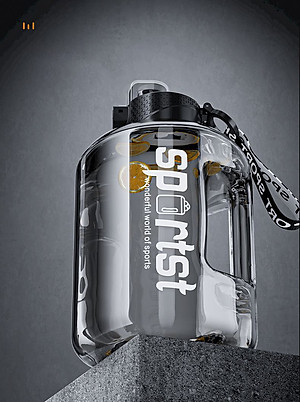 Bình Đựng Nước Chịu Nhiệt Độ Cao 1.7L Và 2.7L Dáng Thể Thao Có Tay Cầm Phong Cách Trẻ Trung Bằng Nhựa