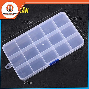 Hộp nhựa 8/10/15/24/36 ngăn đựng linh kiện điện tử, ốc vít, phụ kiện trang sức, mô hình đa năng
