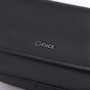 Túi Đeo Chéo Công Sở Túi Nam Hàng Hiệu GENCE TD07 Da Bò Cao Cấp Màu Đen Dáng Ngang