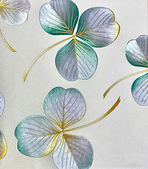 Khăn trải bàn W.751 90x150 cm, hoa văn nổi - nhũ vàng sang trọng không thấm nước, dễ làm sạch