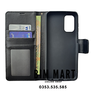 Bao da dạng ví dành cho Samsung A73 Hanman có quai cài - Hàng nhập khẩu