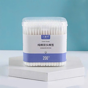 Hộp 200 Tăm Bông Ngoáy Tai 2 Đầu Xoắn Nhọn – Nhiều Màu Sắc, Tiện Dụng - HÀNG CHÍNH HÃNG MINIIN