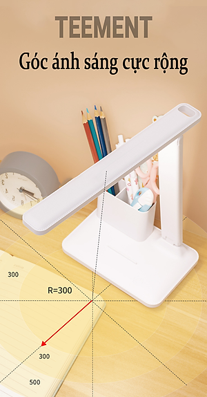  Đèn Bàn Học Đọc Sách Cao Cấp Teement Led Chống Cận 03 Chế Độ Ánh Sáng Vàng Bảo Vệ Mắt- Hàng Chính Hãng