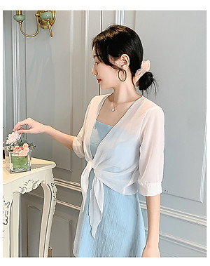 [ĐẸP & RẺ VÔ ĐỊCH] Áo khoác voan cột tà 01 chất vải đẹp, mềm mại, thoáng mát, khoác nhẹ bên ngoài, thanh lịch C134