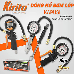Đầu bơm xe ô tô - xe máy -đồng hồ đo lốp xe Nhật Kapusi