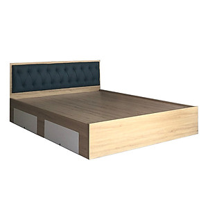 Giường Ngủ Gỗ MDF Phủ Melamine Cao Cấp Viva Màu Vàng Đầu Nệm + Học Kéo