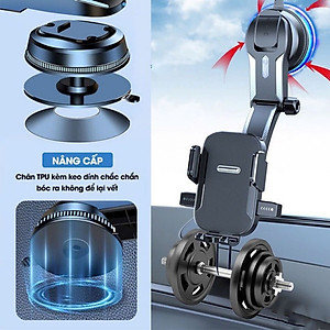Giá Đỡ Điện Thoại trên Ô Tô, Kẹp Điện Thoại dạng Thác đổ, Không Chắn Tầm Nhìn gắn táp lô, Kính lái ô tô - Thương Hiệu RIBI - Hàng Chính Hãng