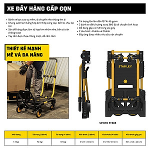 Xe đẩy tay đa năng cao cấp stanley FT585