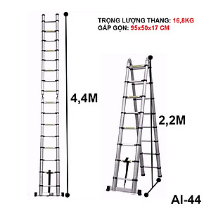 Thang nhôm rút đa năng Nikita NKT-AI44E