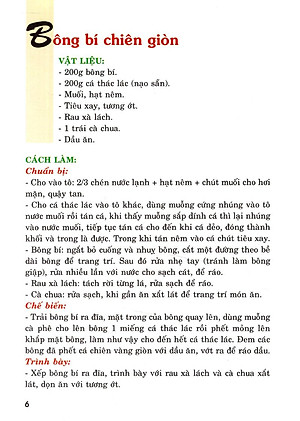 Sách Thực Đơn Nấu Ăn Gia Đình (Tập 1)