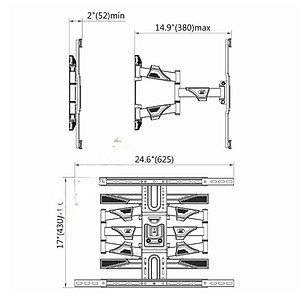 Giá Treo Tivi Góc Xoay Đa Năng 45 - 80 Inch Model: NB P6 - HÀNG CHÍNH HÃNG
