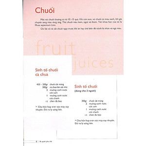 Sách Bí Quyết Pha Chế Sinh Tố & Nước ép Trái Cây (Tái Bản)