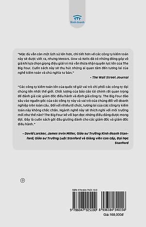 Sách The Big Four - 4 Đại Gia Kiểm Toán: Deloitte - PWC - EY - KPMG: Quá Khứ Kỳ Lạ Và Tương Lai Hiểm Trở Của Sự Độc Quyền Kiểm Toán Toàn Cầu