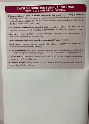 Sách - Mims(VIDAL) 2023/2024 Ấn phẩm Khoa học Định kỳ Chuyên đề Thông tin Dược phẩm