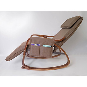 Ghế Poang Rocking Chair khung plywood óc chó_tựa lưng và gác chân có thể điều chỉnh
