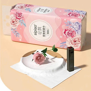 Thùng 10 Bịch Giấy Treo Đa Năng SIPIAO Hoa Hồng – Khăn Giấy Rút Treo Tường 4 Lớp, 1000 Tờ/Bịch, Giấy Tre Dai Mềm - HÀNG CHÍNH HÃNG MINIIN