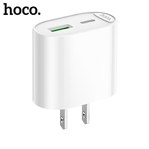 Bộ Sạc Nhanh Cho Iphone PD20W Hoco C80/C80A/C109 2 cổng Usb và Type-C kèm dây sạc Type-C sang iPhone 1M Sạc 0-50% Pin trong 30 phút - Hàng chính hãng