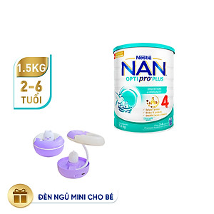 Sữa bột Nestlé NAN OPTIPRO PLUS 4 1500g/lon với 5HMO Giúp tiêu hóa tốt