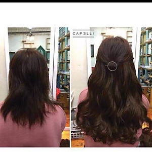  Tóc giả kẹp nữa đầu kẹp phím   kẹp phím nữa đầu dợn sóng lững- hình thật