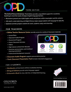 Sách Oxford Picture Dictionary : The Monolingual Dictionary (American English) (Third Edition)