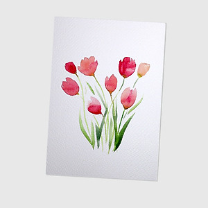 Giấy vẽ màu nước A5 giấy cao cấp có vân đẹp màu trắng sang, dòng giấy chuyên dụng chất giấy dày định lượng 260gsm nhập từ Ý 15 tờ TI599 Green Art- Hàng chính hãng