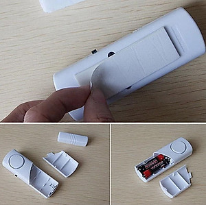 Chuông báo động chống trộm gắn cửa không dây cảm ứng từ, kêu to có công tắc, Chất lượng cao, bền bỉ - Hàng chính hãng